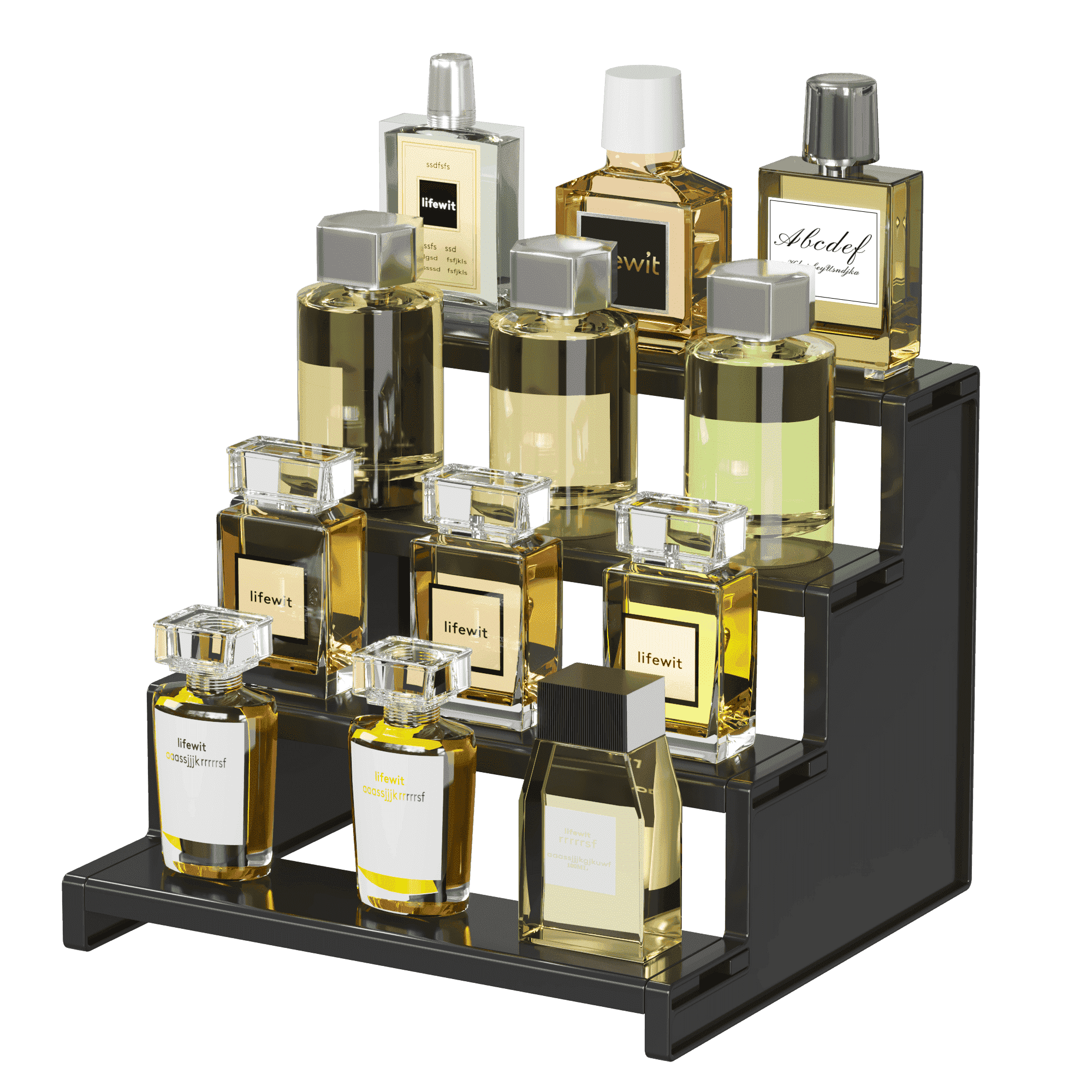Lifewit Cologne Organizer, 9" Cologne Stand, 4 Tier Perfume Stand Organizer, Bathroom Countertop Organizer
