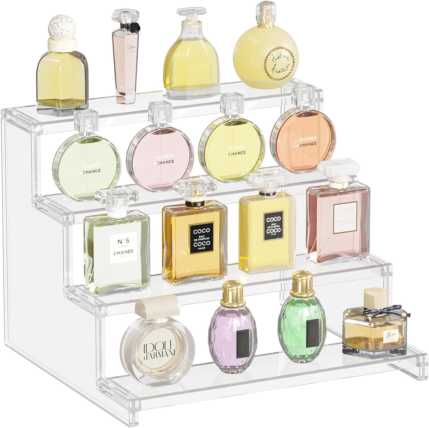 Lifewit 4 Tier Clear Display Risers Stand, Plastic Risers for Display ...