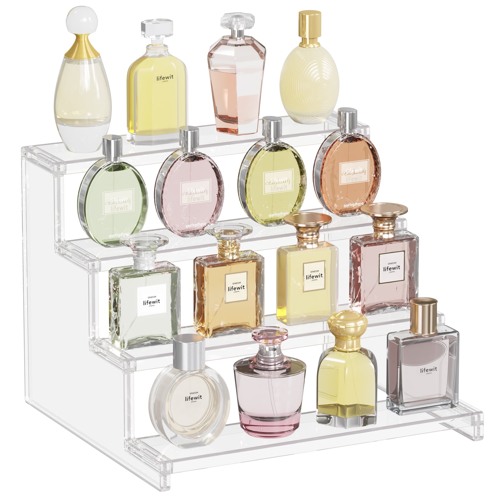 Lifewit 4 Tier Clear Display Risers Stand, Plastic Risers for Display ...