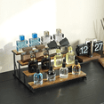 thumbnail image 1 of Lifewit 4-Tier Wooden Dispaly Riser with Metal Stand, 13.9 Inch Step Cologne Stand, Perfume Organizer, Display Shelf for Fragrance, Skincare, Figurine, Spice, Tabletop, Cabinet, Rustic Brown, 1 of 11