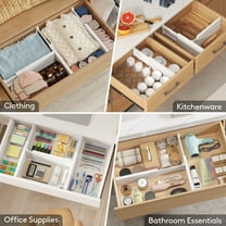 Lifewit 5 Pack Drawer Dividers, 5" High, 13.5-22" Adjustable Clothes Organizers, Expandable Dresser Separators in Bedroom/Bathroom/Kitchen/Office