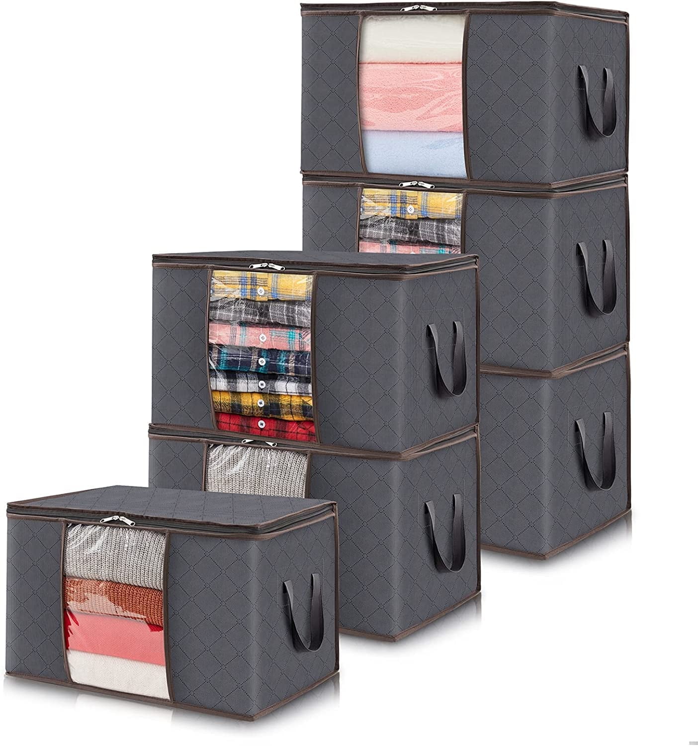 Lifewit 6Pack Clothes Storage Bag, Storage Bins for Clothes, Blankets