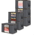 thumbnail image 1 of Lifewit 6-Pack Large Clothes Storage Bag, Storage Bins for Clothes, Blankets, Comforters, Grey, 1 of 6