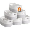 thumbnail image 1 of Lifewit 6 Pack Woven Baskets for Storage, Cotton Rope Baskets Cube Storage Bins, Cute Small Shelf Baskets for Organizing, Round Storage Box Caddy for Living Room, Bedroom, Playroom, White & Gray, 1 of 8