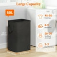 thumbnail image 1 of Lifewit 80L Large Tall Laundry Hamper, Collapsible Laundry Basket with Handles, Foldable Clothes Hampers for Laundry, Portable Dirty Clothes Hamper for Dorm College Badrom Bathroom, Black, 1 of 7