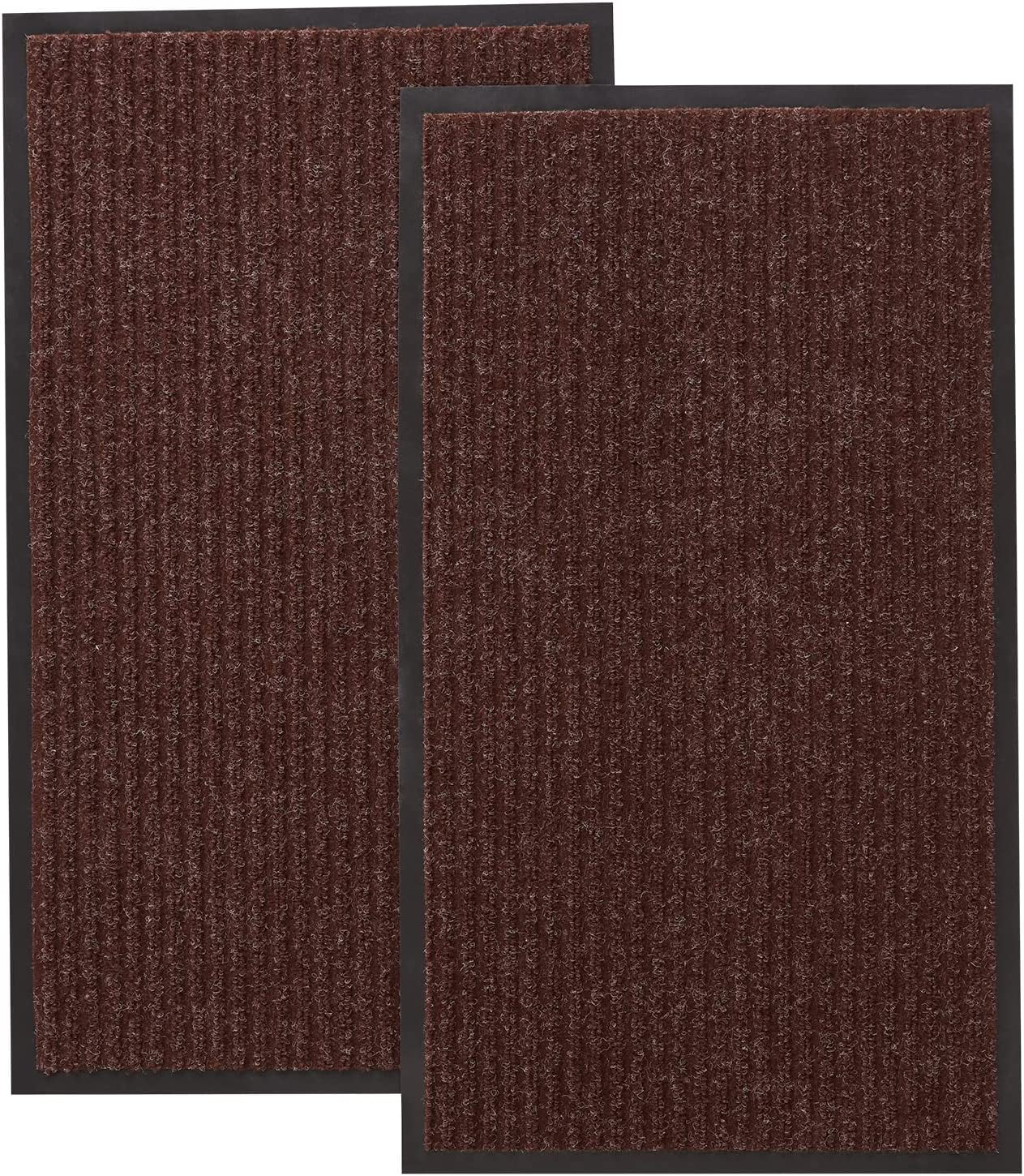 Filion Durable Non-Slip Door Mat Canora Grey Color: Brown, Mat Size: 17 W x 30 L