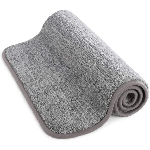 Lifewit Front Door Mat Water Absorbent Low Profile Non Slip Rubber Entrance Rug, 35x24 inch Gray,for Entryway,Bedroom