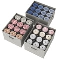 thumbnail image 1 of Lifewit Jeans Organizer for Closet, Large Size Pants Storage Bins 12 Cell, Foldable Clothes Drawer Organizer for Sweater, Towel, T-shirts, Dress, Stackable Wardrobe Shelf Dividers Box, 3 Packs, 1 of 9
