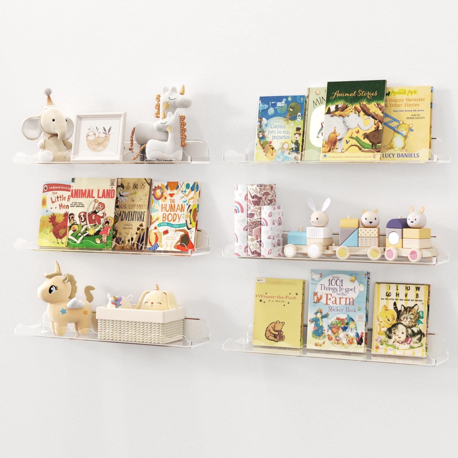 Lifewit Kids Bookshelf 6 Pack, 15