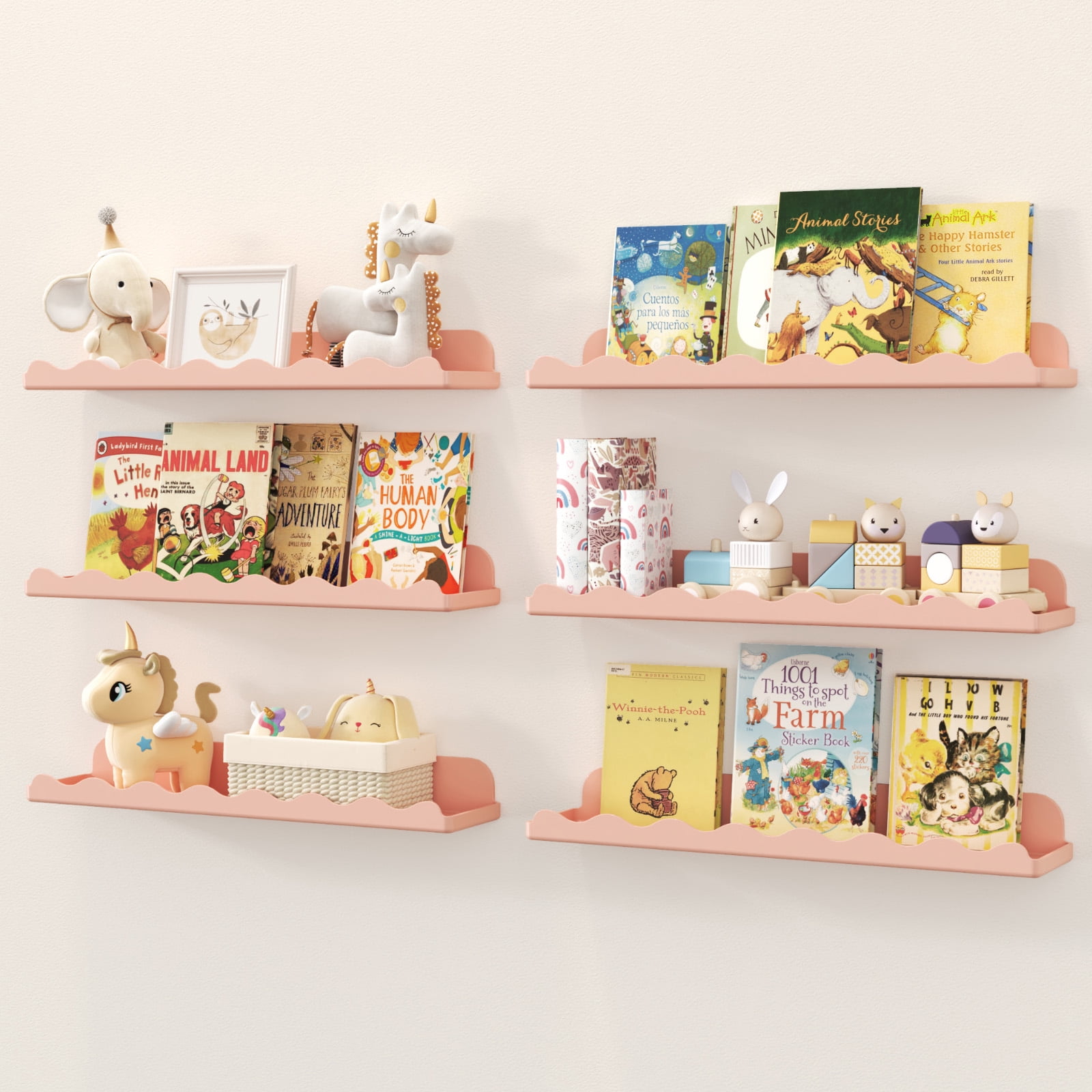 Lifewit Kids Bookshelf 6 Pack, 15