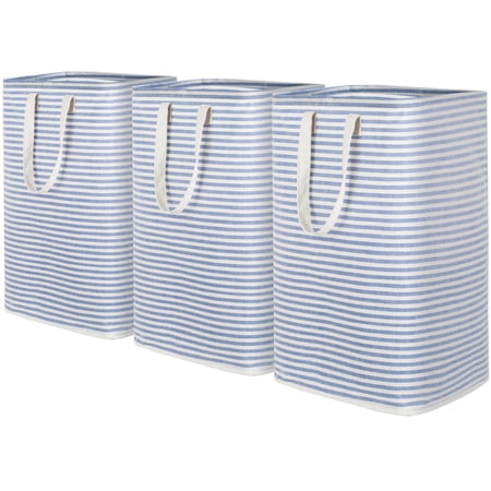Lifewit Laundry Hamper Large Collapsible Laundry Baskets, Freestanding Waterproof Clothes Blue