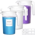 thumbnail image 1 of Lifewit Plastic Laundry Detergent Dispenser with Handle and Easy Pouring Lid Design,8 Lables, 51oz/1.5L, Soap, Softener, Scent Beads Contaniers for Laundry Room Organization, PET, Clear, 3 Pack, 1 of 9