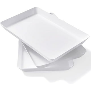 12 inch Clear Plastic Round 6 Compartment Serving Tray 25 Pack - Posh Setting