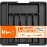 Lifewit Silverware Drawer Organizer, Expandable Utensil Tray BPA Free, 13"-22.4" Adjustable Flatware Storage for Spoons
