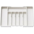 thumbnail image 1 of Lifewit Silverware Drawer Organizer, Expandable Utensil Tray for Kitchen, BPA Free Flatware and Cutlery Holder, Adjustable Plastic Storage for Spoons Forks Knives, 13"-22.4", White, 1 of 10