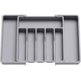 thumbnail image 1 of Lifewit Silverware Drawer Organizer, Expandable Utensil Tray for Kitchen, Adjustable Flatware Grey, 1 of 10