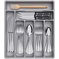 thumbnail image 1 of Lifewit Silverware Drawer Organizer Tray, Plastic Cutlery Storage for Kitchen Drawer, Flatware and Utensil Holder Divider for Spoons Forks Knives Tableware, 7 Compartment, Gray, 1 of 8