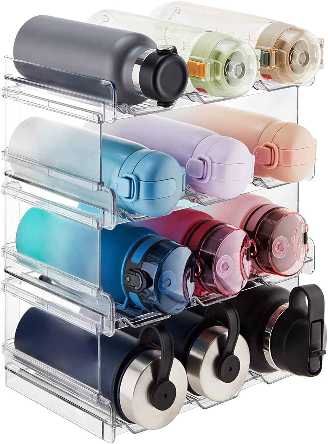 Stackable Bottle Holder, It can be so awkward fitting reusable water  bottles into a cabinet, but this stackable bottle holder makes it much more  organized! 👏 Buy one on 