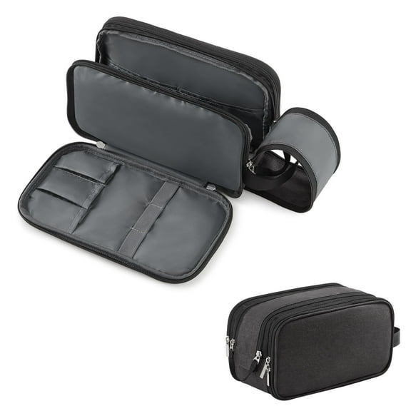 Lifewit Toiletry Bag for Men, Medium Shaving Bag, Water-resistant Bathroom & Travel Organizer, Black