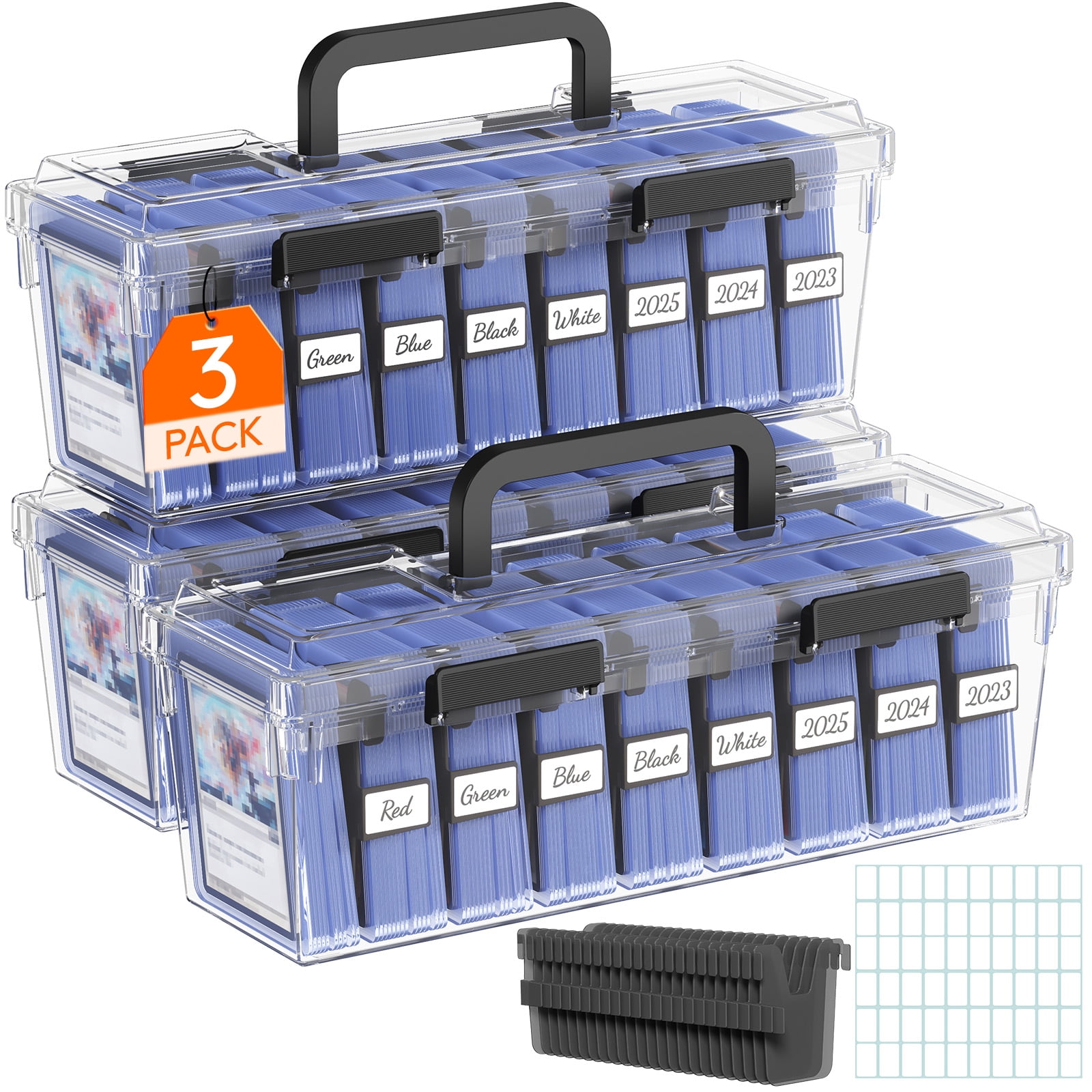 Writable Box.net Lifewit Trading Card Storage Box fit for Toploader, Stackable ...