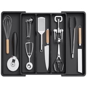 Lifewit Utensil Organizer for Kitchen Drawers, Expandable Cooking Utensil Tray, Adjustable Cutlery Silverware Flatware H