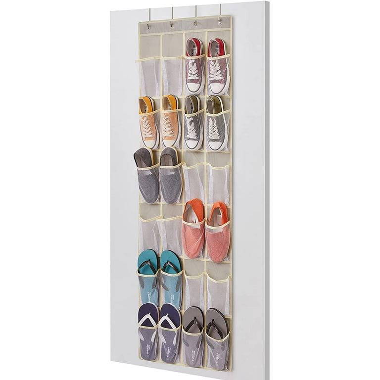 Over The Door 24 Pocket Mesh Shoe Organizer Light Gray - Brightroom™