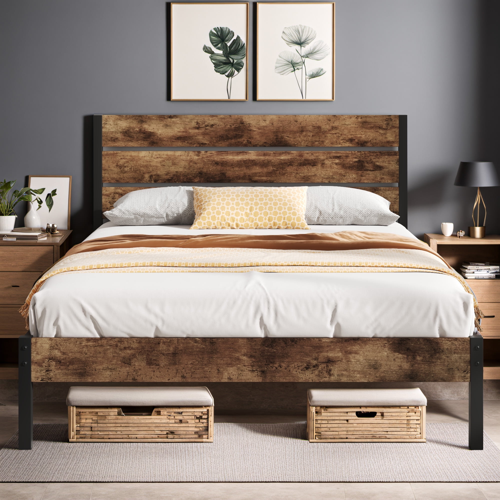 Queen bed head and footboard discount