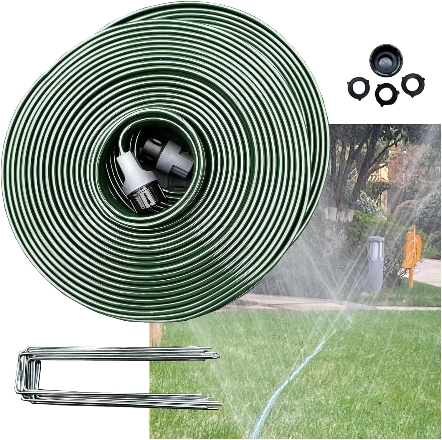 Liffey 2024 Flat Sprinkler Hose for Lawn Watering Garden Soaker hose