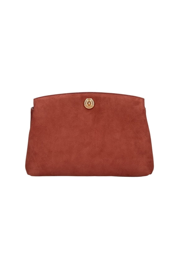Women's Rectangular Bag With Textured Surface Brown