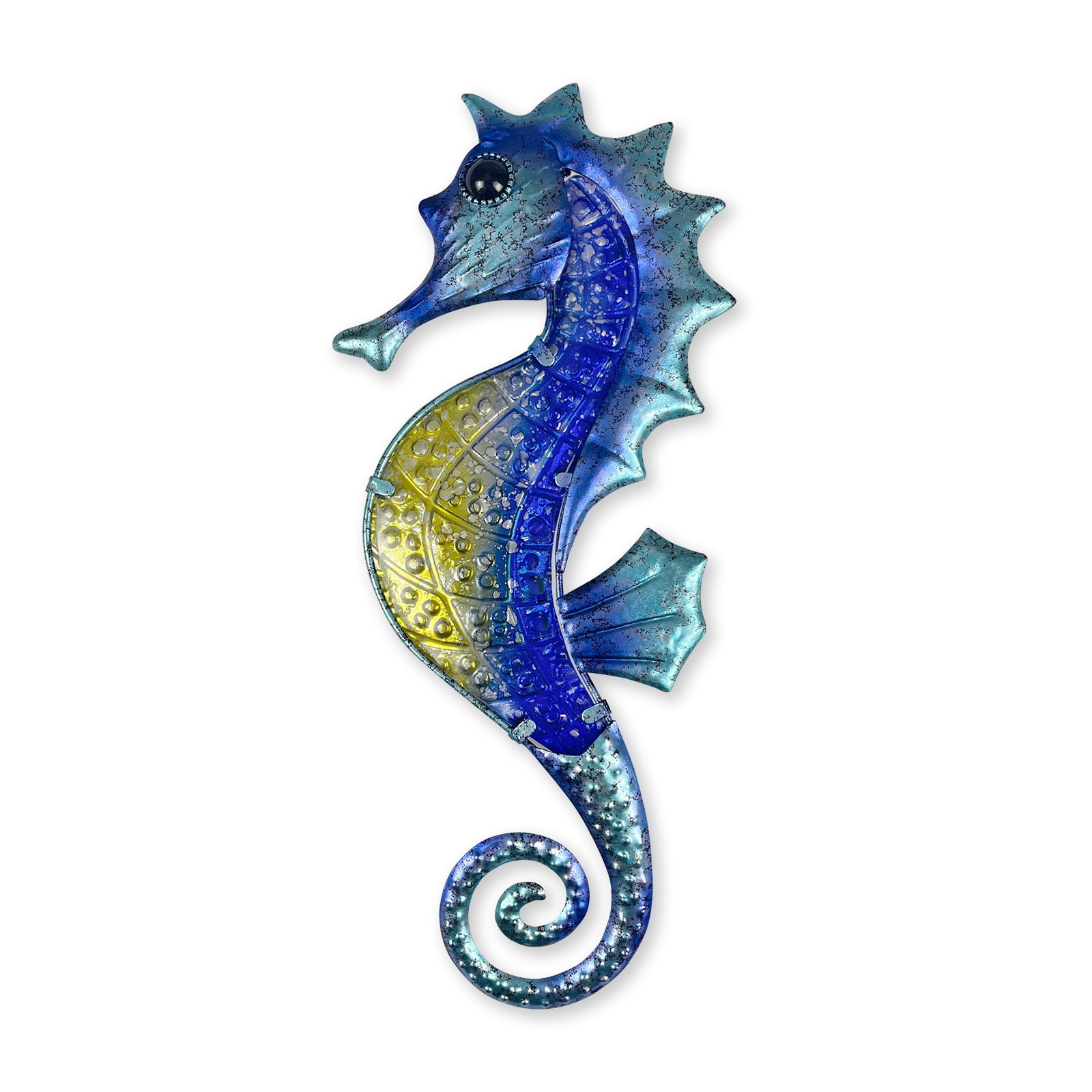 Liffy Large Metal Seahorse Wall Decor Beach Theme Metal Wall Art for Pool Bathroom, Gift Idea