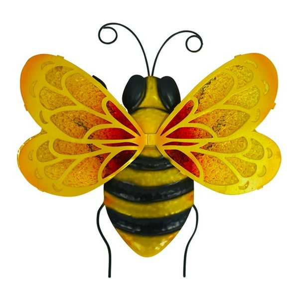 Liffy Metal Bee Wall Decals - Cute Bumble Bee Outdoor Metal Wall Art