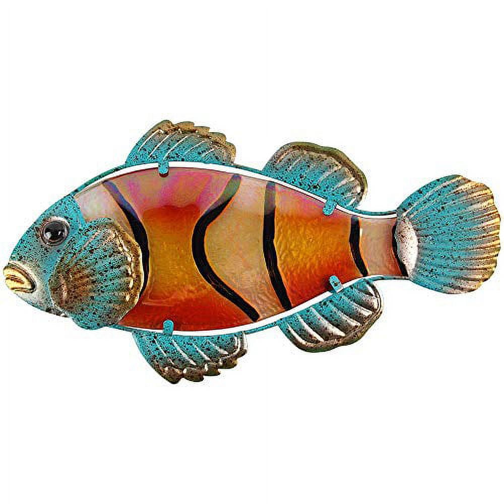 Liffy Metal Fish Wall Art Bathroom Nautical Decor Outdoor Tropical