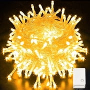 Lifiietho Indoor/Outdoor Corded Electric LED Fairy String Lights 8 Modes,Warm White