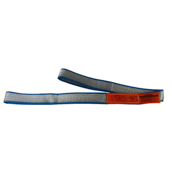 Lift-All Web Sling, Type 3, 20 ft L, 2 in W, Polyester, Silver EE2802TFX20