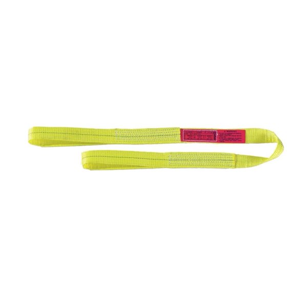 Lift All EE1601DFX8 Polyester Web Sling, 1-ply, Eye and Eye, Flat Eye, 1" Width x 8' Length CA1