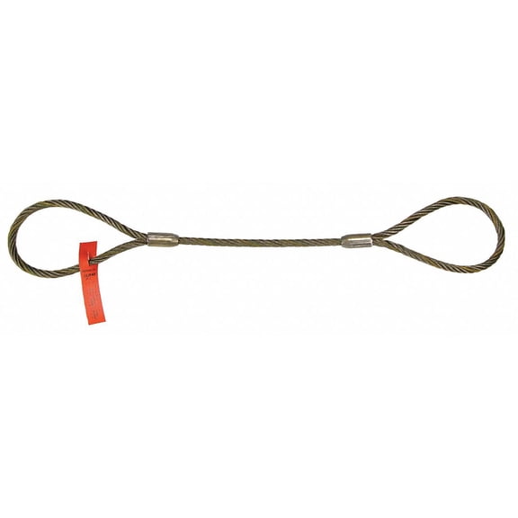 Lift-All Sling,Wire Rope,18Ft L,Vert Cap 11200 lb 34IEEX18