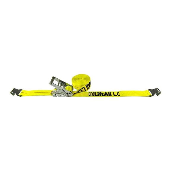Lift-All Tie Down Strap,Flat-Hook,Yellow 60501X20