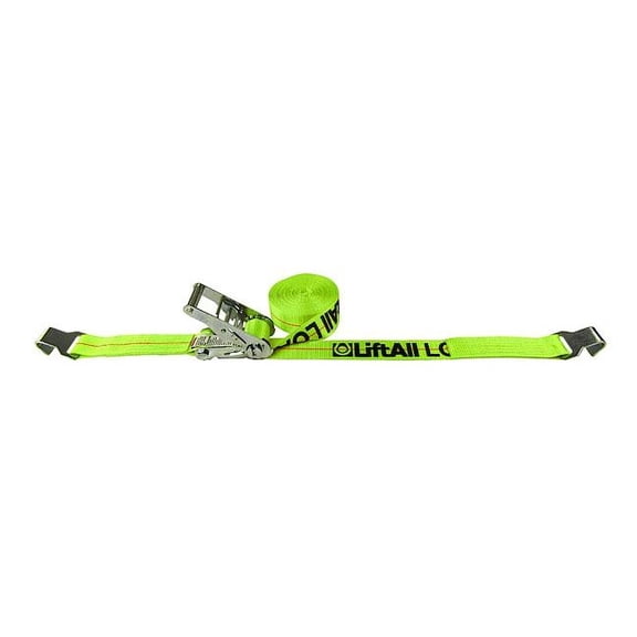 Lift-All Tie Down Strap,Flat-Hook,Yellow TE60501