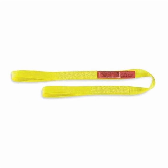 Lift-All Web Sling, Type 3, 10 ft L, 1 in W, Polyester, Yellow EE2601DFX10