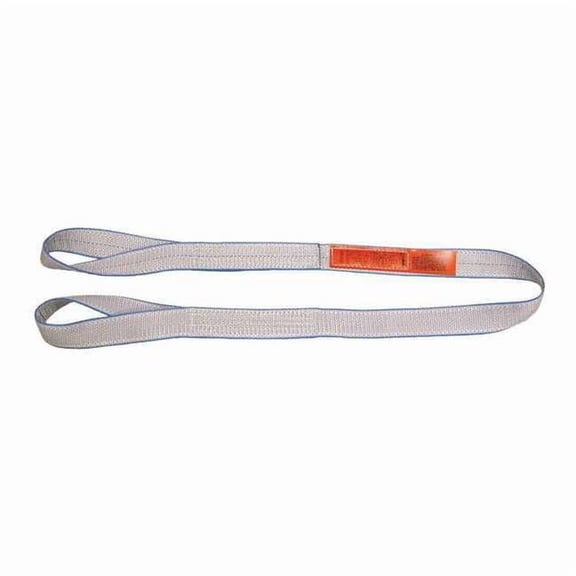 Web Sling, Type 4, 3 ft L, 1 in W, Polyester, Silver EE1801TTX3