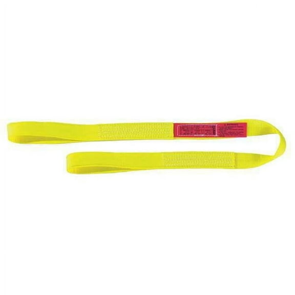 Lift-All Web Sling, Type 3, 2 ft L, 1 in W, Nylon, Yellow EE1801NFX2