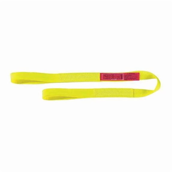 Lift-All Web Sling, Type 3, 2 ft L, 2 in W, Nylon, Yellow EE1802NFX2