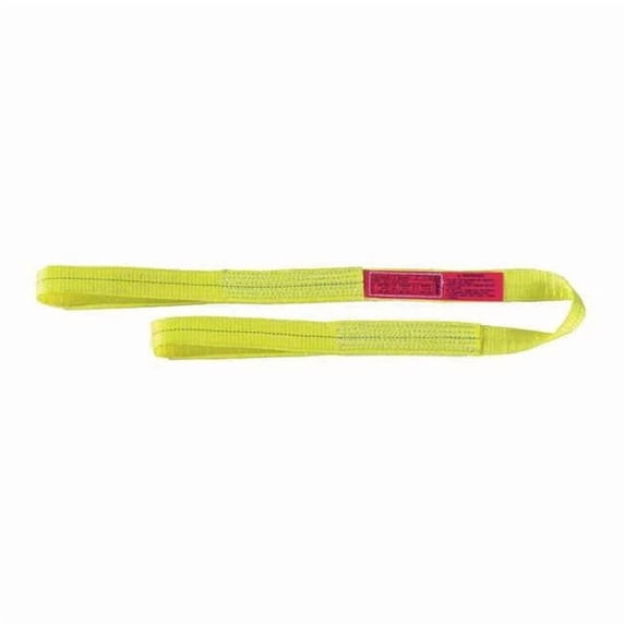 Lift-All Web Sling, Type 3, 6 ft L, 4 in W, Polyester, Yellow EE2604DFX6