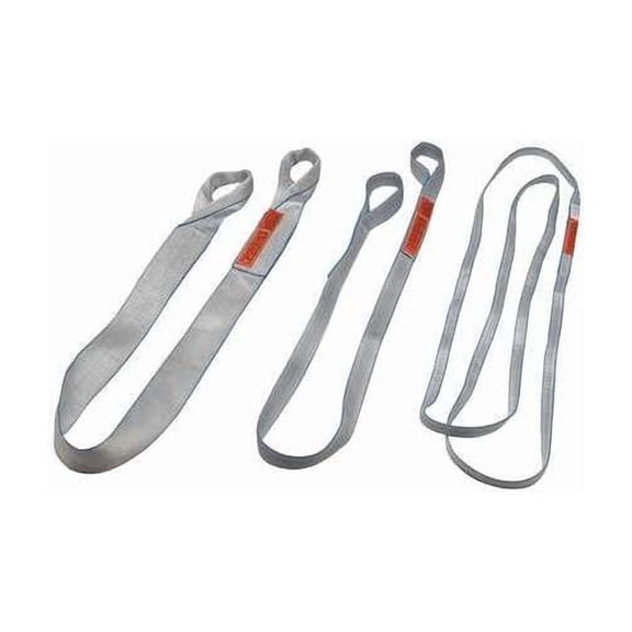 Web Sling, Type 3, 15 ft L, 4 in W, Polyester, Silver EE1804TFX15