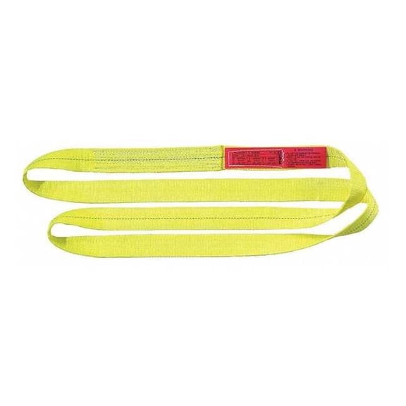 Lift-All Web Sling, Type 5, 2 ft L, 1 in W, Polyester, Yellow EN2601DX2