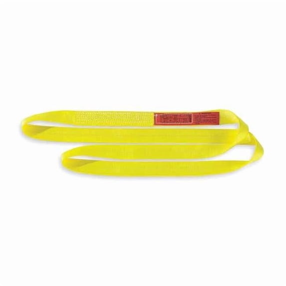 Lift-All Web Sling, Type 5, 8 ft L, 2 in W, Polyester, Yellow EN1602DX8