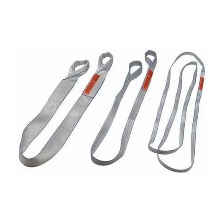 Lift-All Web Sling, Type 5, 10 ft L, 1 in W, Polyester, Silver EN1801TX10