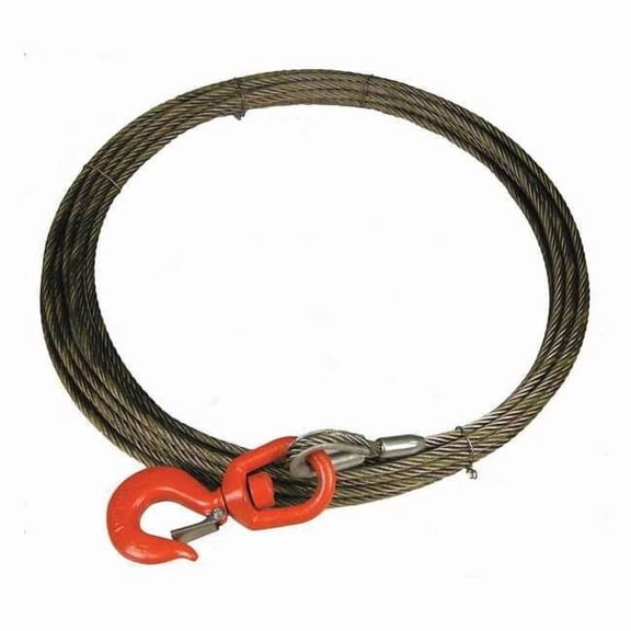 Winch Cable, 3/8 In. x 35 ft., Includes: Swivel Latch Hook 38WISX35