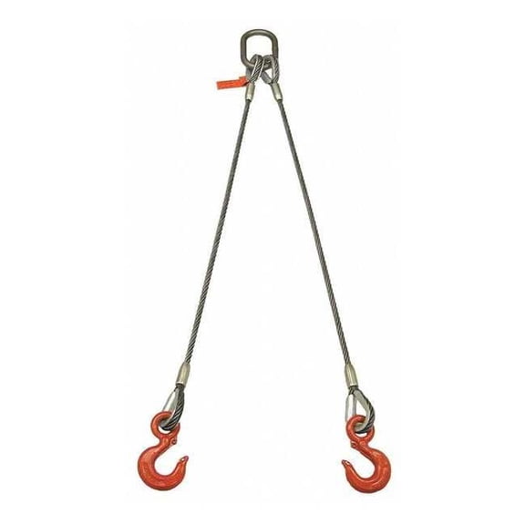 Lift-All Wire Rope Sling,3 ft L,2,200 lb Load Cap 14I2LBX3
