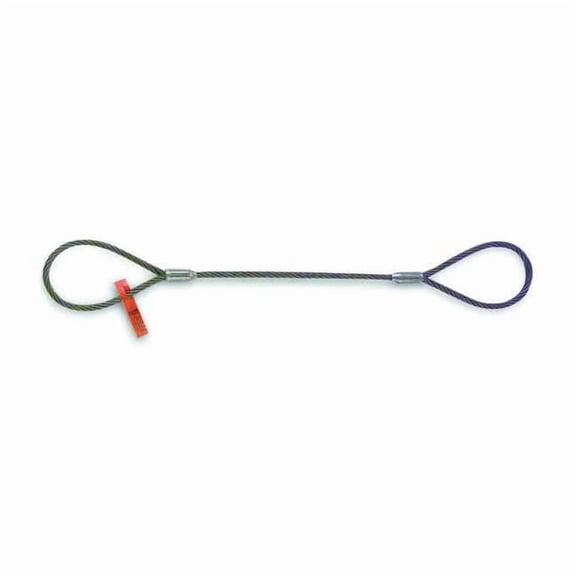 Sling, Wire Rope, L4Ft, VLL1300Lb, Dia1/4In 14IEEX4